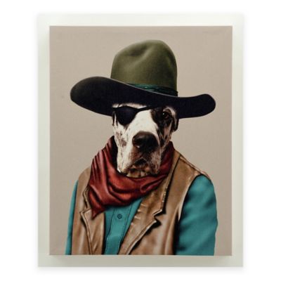 Pets Rock&trade; Cowboy Portrait 16-Inch x 20-Inch Wall Art