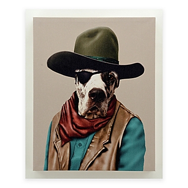 Pets Rock&trade; Cowboy Portrait 16-Inch x 20-Inch Wall Art. View a larger version of this product image.