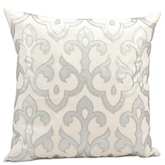 Mina Victory Luminescence Fleur De Lis 20 Inch Square Throw Pillow