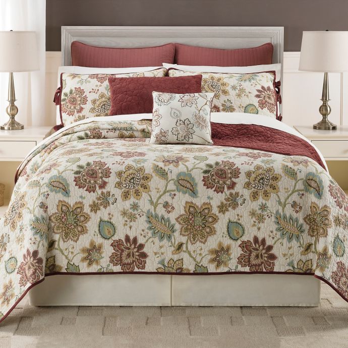 Elisha Quilt In Cream Pink Bed Bath Beyond