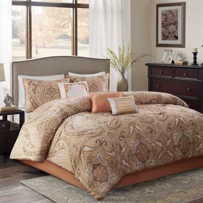 Yvette Comforter Set In Coral | Bed Bath And Beyond Canada