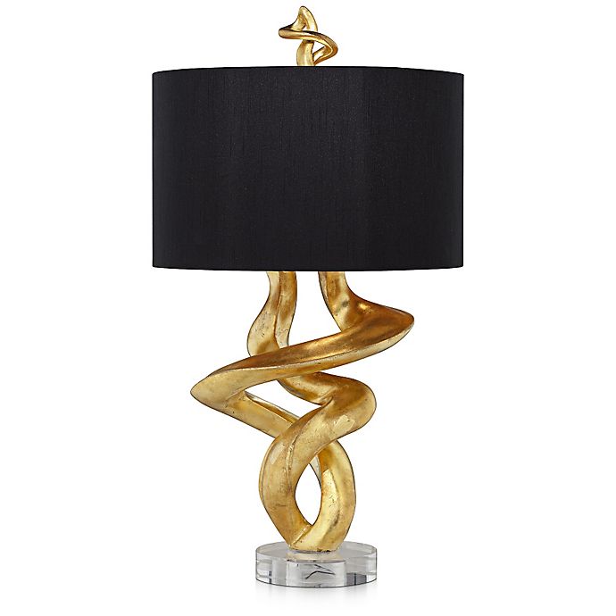 Kathy Ireland Tribal Impressions Table, Table Lamp With Black Shade