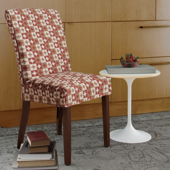 FurnitureSkins™ Avalon Dining Chair Slipcover with Buttons in Rustic