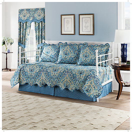 Alternate image 1 for Waverly Moonlit Shadows Reversible Daybed Quilt Set in Lapis