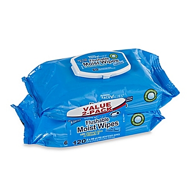 Harmon&reg; Face Values&trade; 2-Pack 60-Count Flushable Moist Wipes. View a larger version of this product image.