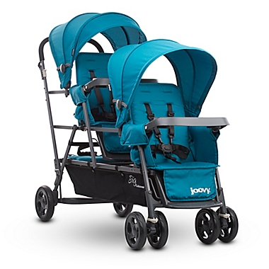 Joovy&reg; Big Caboose Graphite Stand-On Triple Stroller in Turquoise. View a larger version of this product image.
