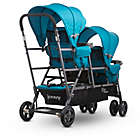 Alternate image 2 for Joovy&reg; Big Caboose Graphite Stand-On Triple Stroller in Turquoise