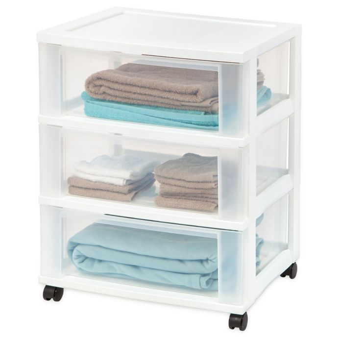 IRIS® 3Drawer Storage Cart Bed Bath & Beyond