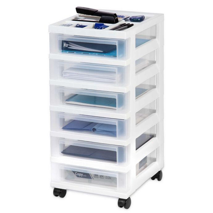 Iris 6 Drawer Rolling Storage Cart Bed Bath Beyond