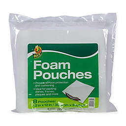 Duck® Foam Pouches in White (8-Pack) 12in. x 12in.