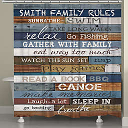 Laural Home® "Lake Rules" Shower Curtain