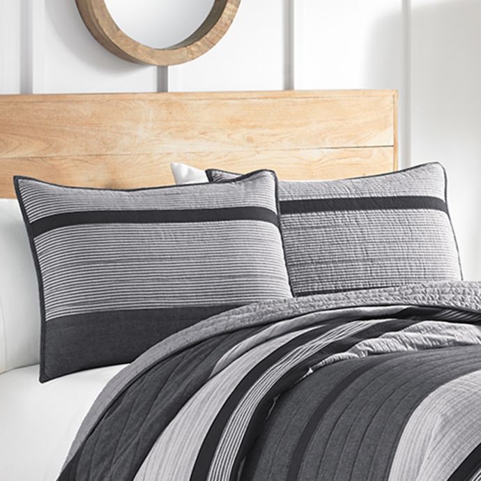 Nautica Vessey Standard Pillow Sham In Grey Bed Bath And Beyond