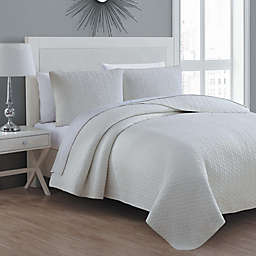 Tristan King Quilt Set in Ivory