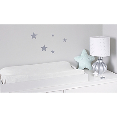 Just Born&reg; Sparkle Velboa Changing Pad Cover in Ivory. View a larger version of this product image.