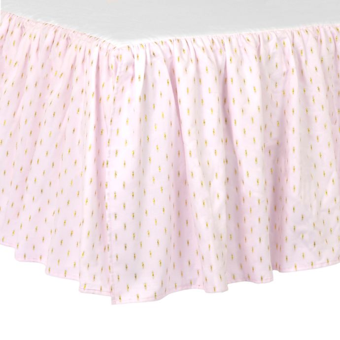 Just Born Sparkle Crib Skirt In Pink Bed Bath Beyond