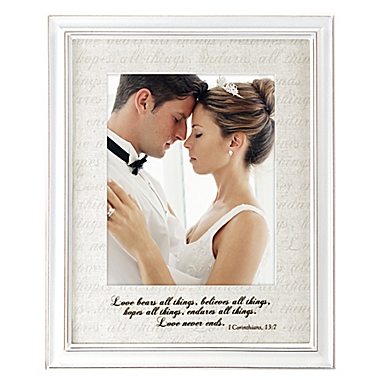 Malden&reg; 8-Inch x 10-Inch Love Letter with Corinthians Verse Photo Frame. View a larger version of this product image.