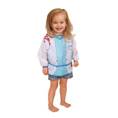 Dreambaby&reg; 2-Pack Vet and Doctor Food and Fun Character Bibs/Smocks with Sleeves. View a larger version of this product image.