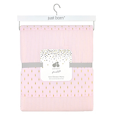 Just Born&reg; Sparkle Quilt in Pink. View a larger version of this product image.