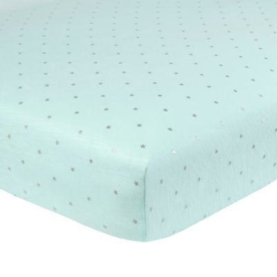 aqua crib sheet