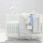 Alternate image 2 for Just Born&reg; Sparkle Star Fitted Crib Sheet in Aqua