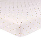 Alternate image 0 for Just Born&reg; Sparkle Heart Fitted Crib Sheet in Pink