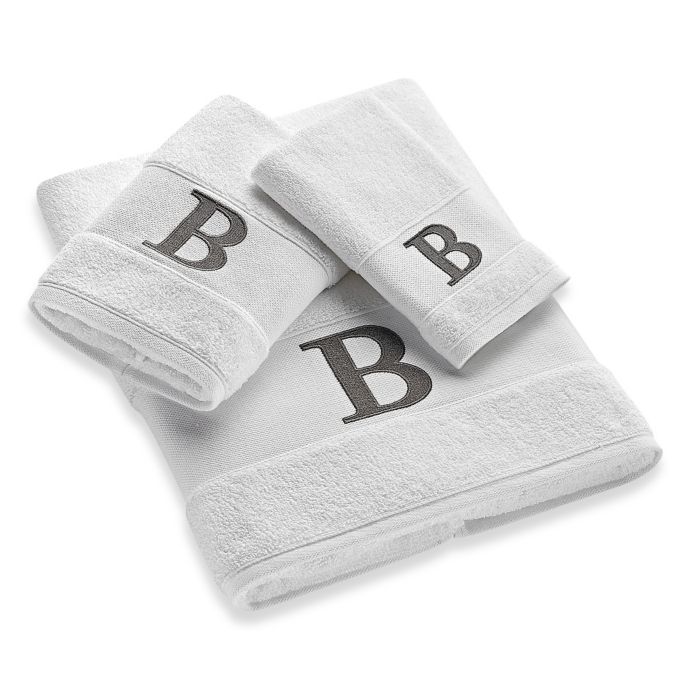 Avanti Block Letter Monogram Turkish Cotton Cuff Towel ...