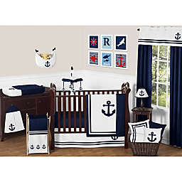 Sweet Jojo Designs Anchors Away 11-Piece Crib Bedding Set