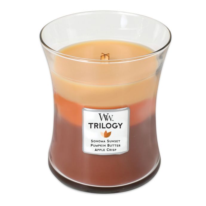 WoodWick® Trilogy Autumn Comfort Jar Candle Bed Bath and Beyond Canada