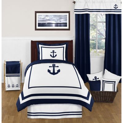 Sweet Jojo Designs Anchors Away Twin Comforter Set