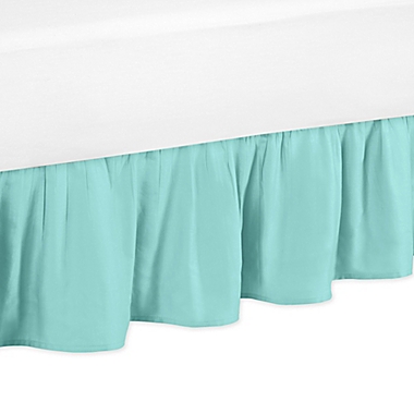 Sweet Jojo Designs Skylar Queen Bed Skirt in Turquoise. View a larger version of this product image.