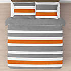 Alternate image 2 for Sweet Jojo Designs Grey and Orange Stripe Full/Queen Comforter Set