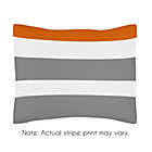 Alternate image 1 for Sweet Jojo Designs Grey and Orange Stripe Twin Comforter Set