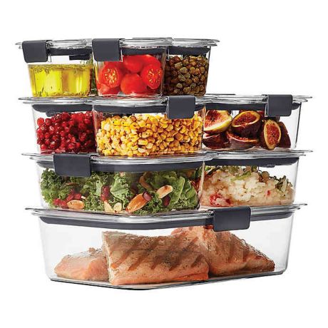 Rubbermaid Brilliance 22 Piece Food Storage Container Set Bed