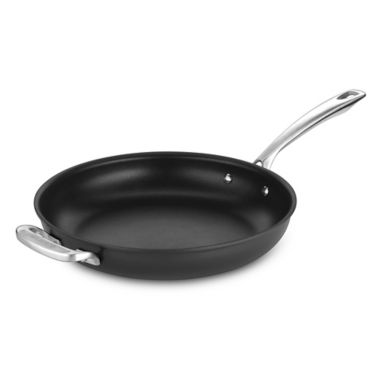 Cuisinart&reg; DS Induction Ready Nonstick 12-Inch Hard Anodized Skillet with Helper Handle in Grey. View a larger version of this product image.