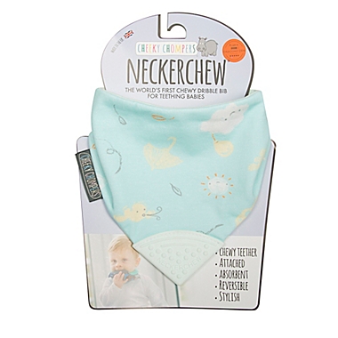 Cheeky Chompers&reg; Neckerchew&reg; Windy Day 2-in-1 Teething Bandana Bib in Light Blue. View a larger version of this product image.