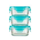 Alternate image 0 for Innobaby Preppin&#39; SMART&trade; 5 oz. 2-Pack Locking Glass Container in Aqua