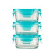 Innobaby Preppin' SMART&trade; 5 oz. 2-Pack Locking Glass Container in Aqua