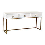 Sterling Industries 3-Drawer Console in White/Gold