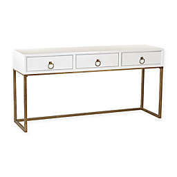 Sterling Industries 3-Drawer Console in White/Gold