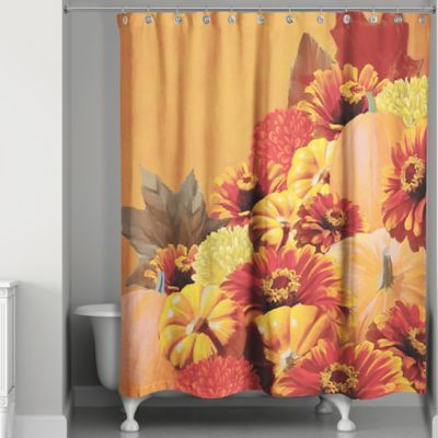 AOACreations Shower Curtain with Hooks for Bathroom Fall Autumn Leaves Trees