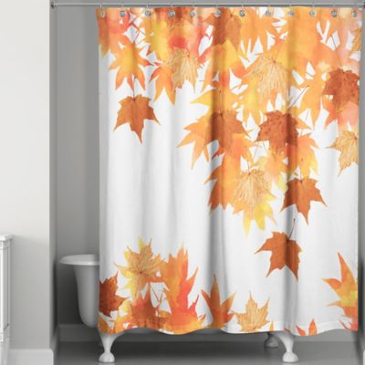 autumn leaves shower curtain