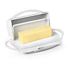 Alternate image 2 for Butterie&reg; Flip-Top Butter Dish with Spreader in White