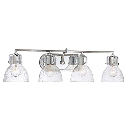 Alternate image 1 for Minka Lavery Bath Fixture in Chrome with Glass Shade