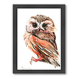 Americanflat Owl III 21-Inch x 27-Inch Wood-Framed Wall Art