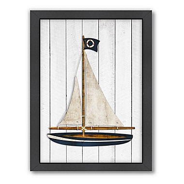 Americanflat Sailboat 21-Inch x 27-Inch Wood-Framed Wall Art. View a larger version of this product image.