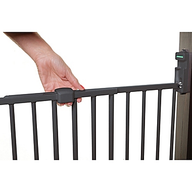 Dreambaby&reg; Broadway Extra Wide Gro-Gate&reg; in Charcoal. View a larger version of this product image.