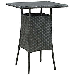 Modway Sojourn Small Outdoor Bar Table in Chocolate