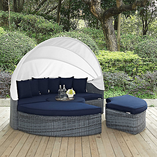 Modway Summon Outdoor Canopy Daybed In, Outdoor Daybed Canopy Replacement Parts