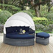 Modway Summon Outdoor Canopy Daybed in Sunbrella&reg; Canvas