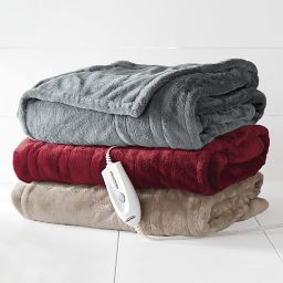 Therapedic® Electric Heated Silky Plush Throw Blanket